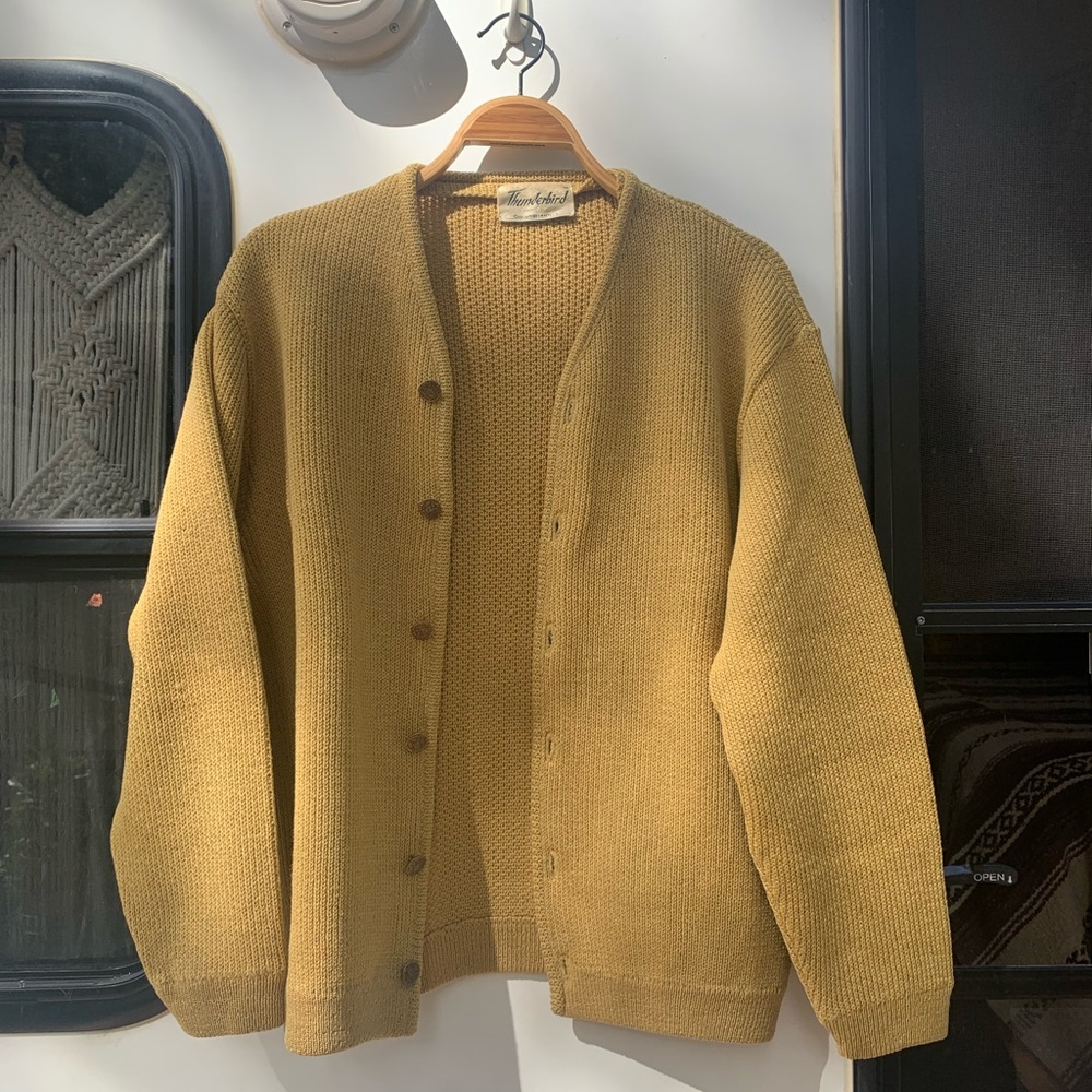 Vintage thunderbird Columbia knit cardigan